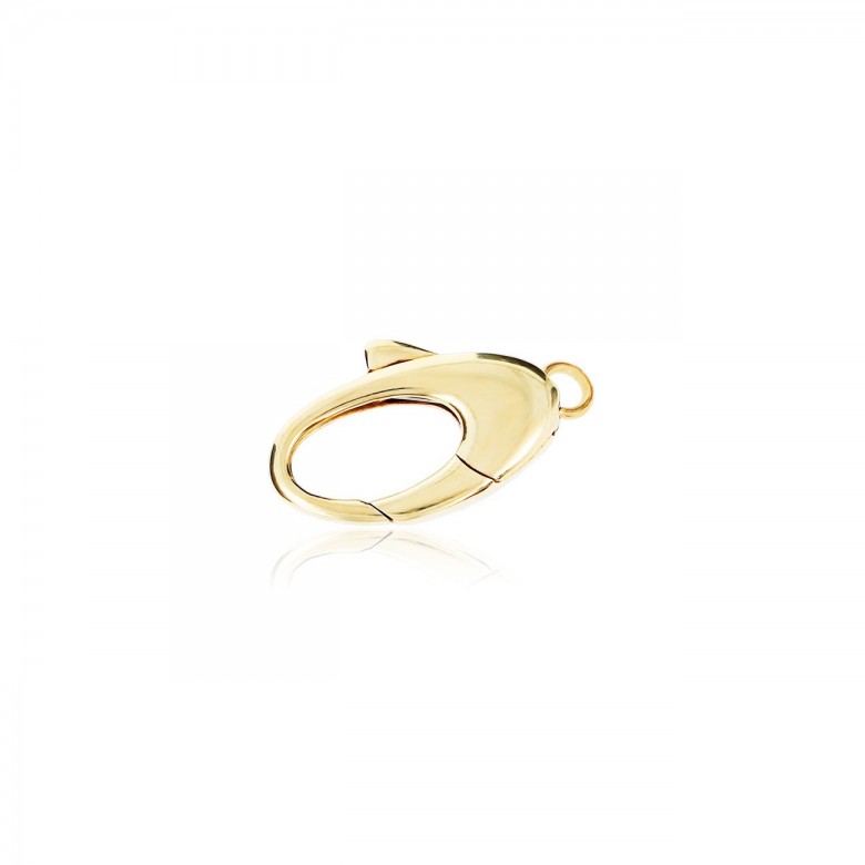 SMOOTH OVAL CASTED CLASP IN YELLOW GOLD 14 KT