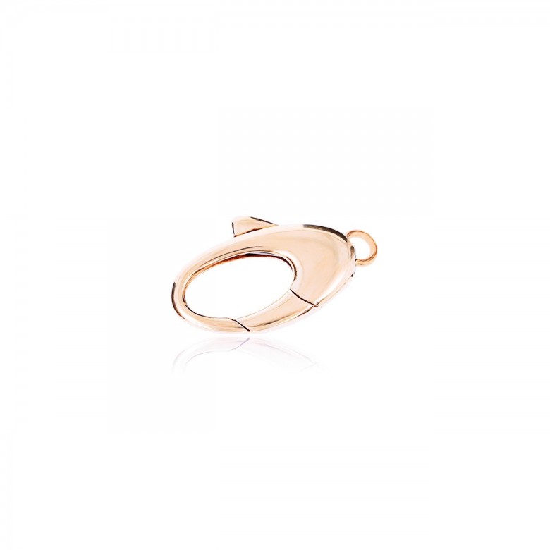 SMOOTH OVAL CASTED CLASP IN RED GOLD 18 KT