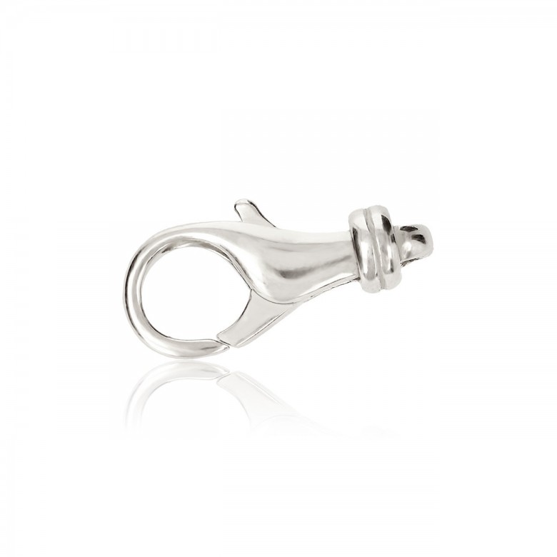 CHIUSURA MICROFUSA A PAPPAGALLO IN ORO BIANCO 9 KT