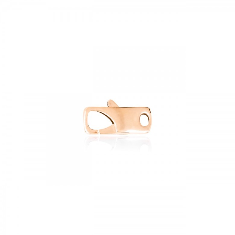 RECTANGULAR CASTED CLASP IN RED GOLD 18 KT