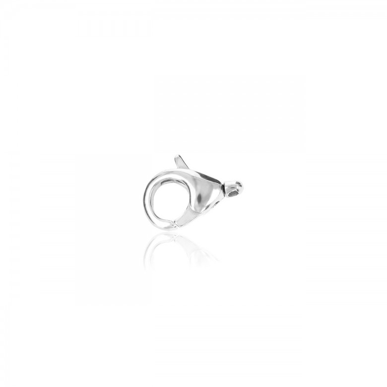CASTED CLASP WITH MOVABLE END IN WHITE GOLD WITH RHODIUM TREATMENT 18 KT