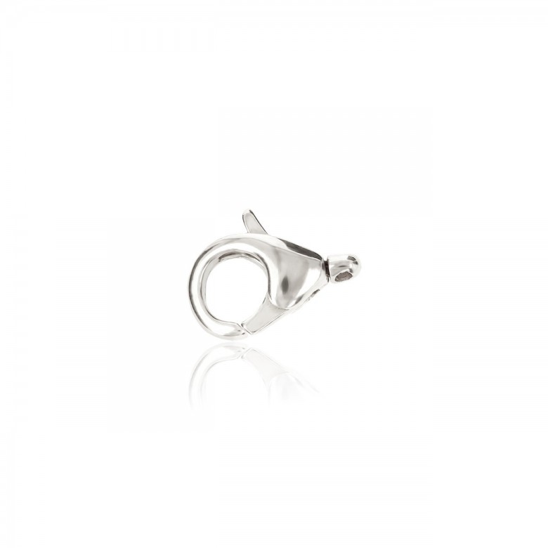 CASTED CLASP WITH MOVABLE END IN WHITE GOLD 14 KT
