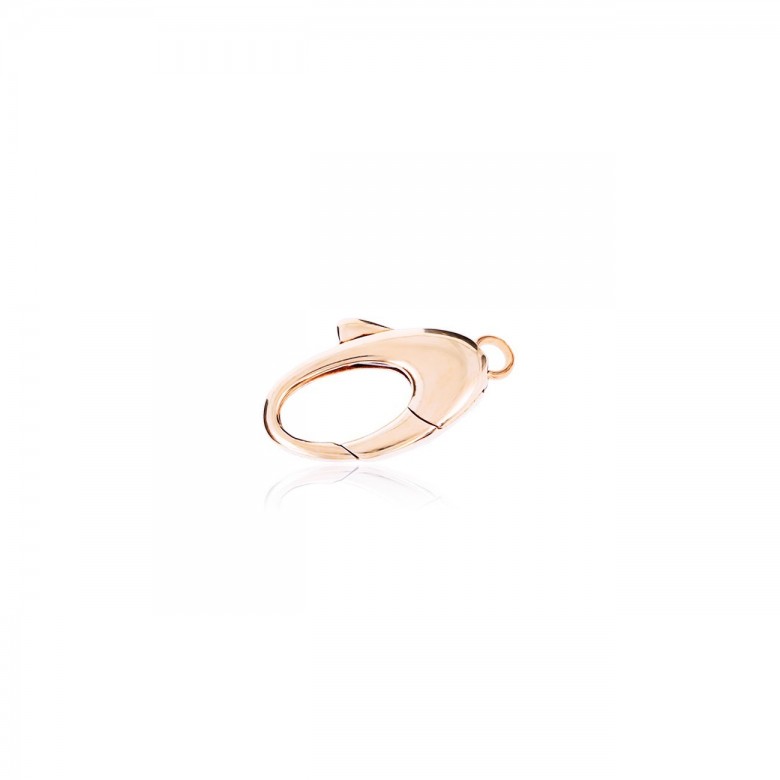 SMOOTH OVAL CASTED CLASP IN RED GOLD 18 KT