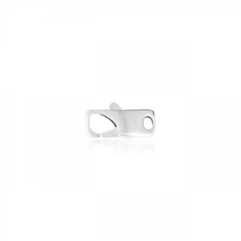RECTANGULAR CASTED CLASP IN SILVER 925