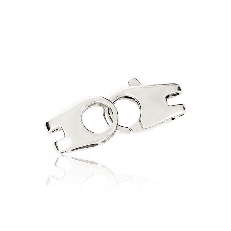 HANDCUFFS CASTED CLASP WITH FEMALE CONNECTOR IN SILVER 925