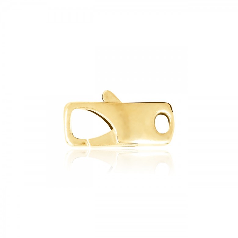 RECTANGULAR CASTED CLASP IN YELLOW GOLD 18 KT