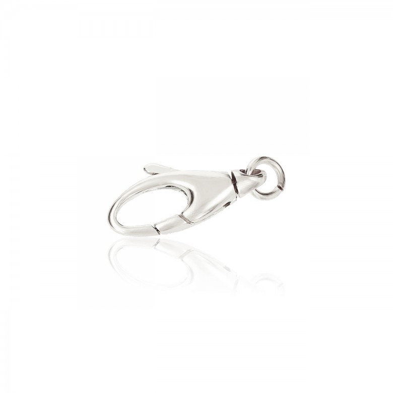 CHIUSURA MICROFUSA CON FINALE MOBILE IN ORO BIANCO 14 KT