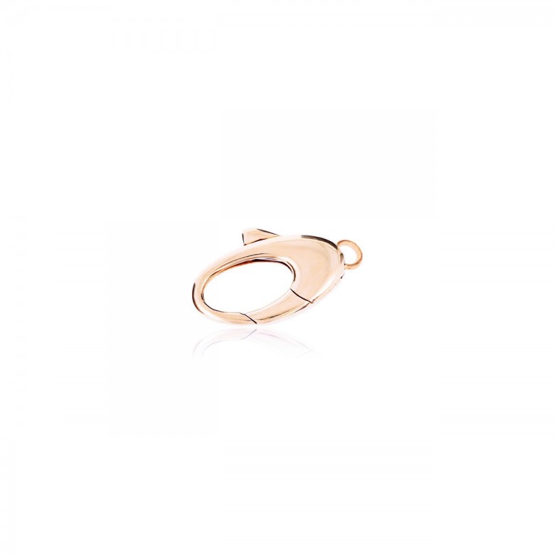 SMOOTH OVAL CASTED CLASP IN RED GOLD 18 KT