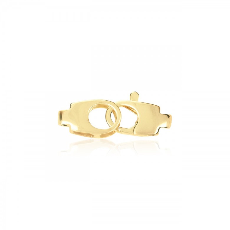 HANDCUFFS CASTED CLASP WITH MALE CONNECTOR IN YELLOW GOLD 18 KT