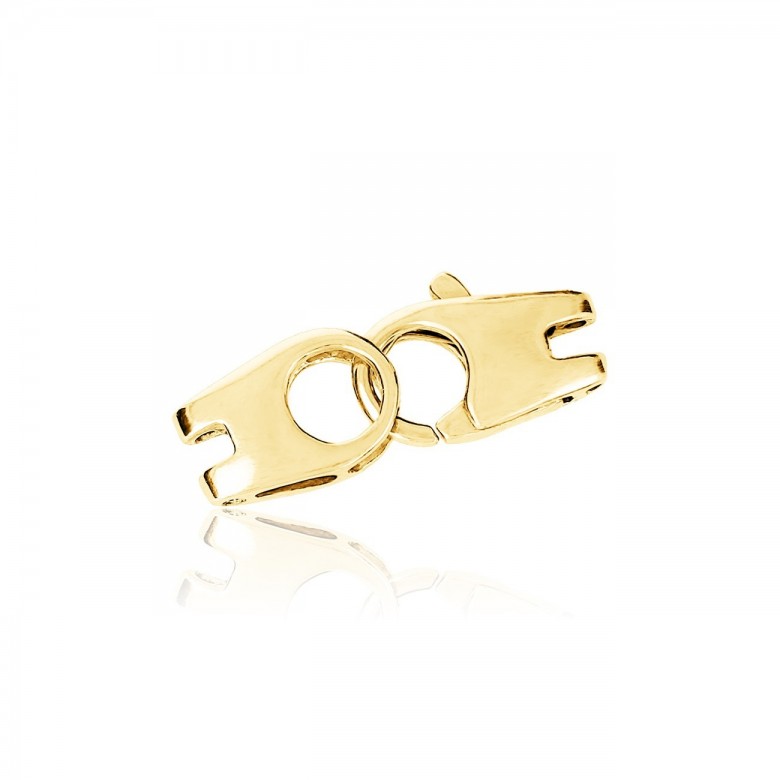 HANDCUFFS CASTED CLASP WITH FEMALE CONNECTOR IN YELLOW GOLD 18 KT
