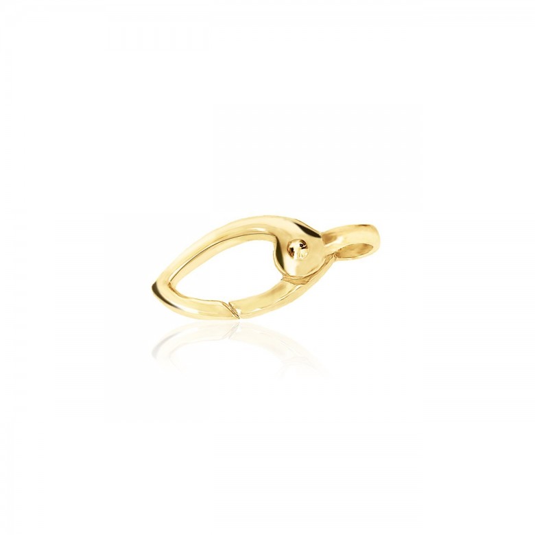 CHIUSURA MICROFUSA OVALE IN ORO GIALLO 9 KT