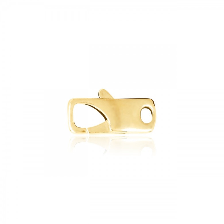 RECTANGULAR CASTED CLASP IN YELLOW GOLD 9 KT