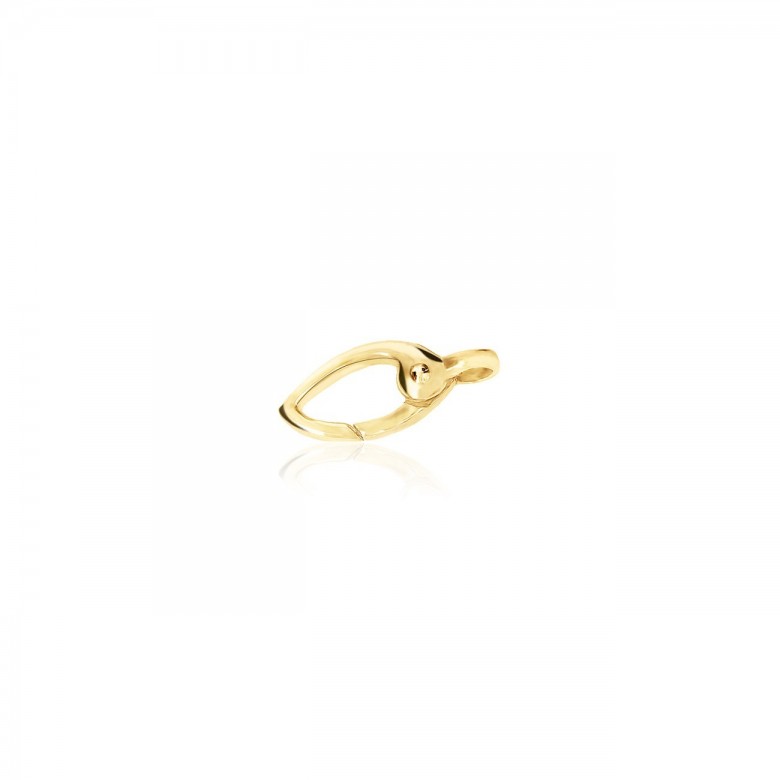 CHIUSURA MICROFUSA OVALE IN ORO GIALLO 18 KT