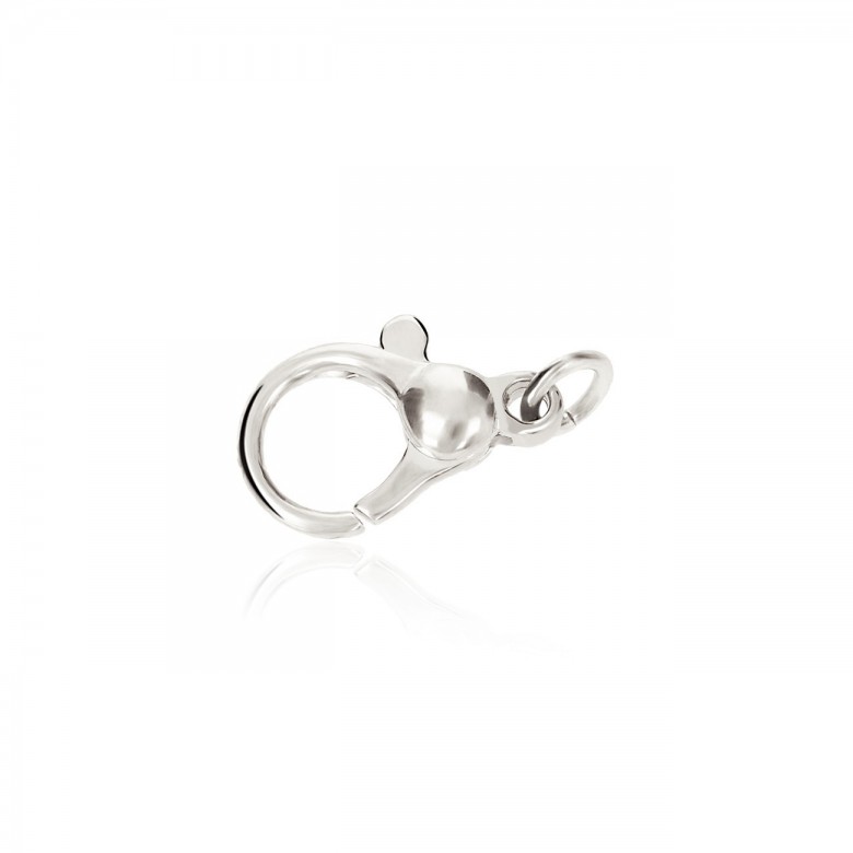 CHIUSURA MICROFUSA CON PALLINA FINALE IN ORO BIANCO 18 KT