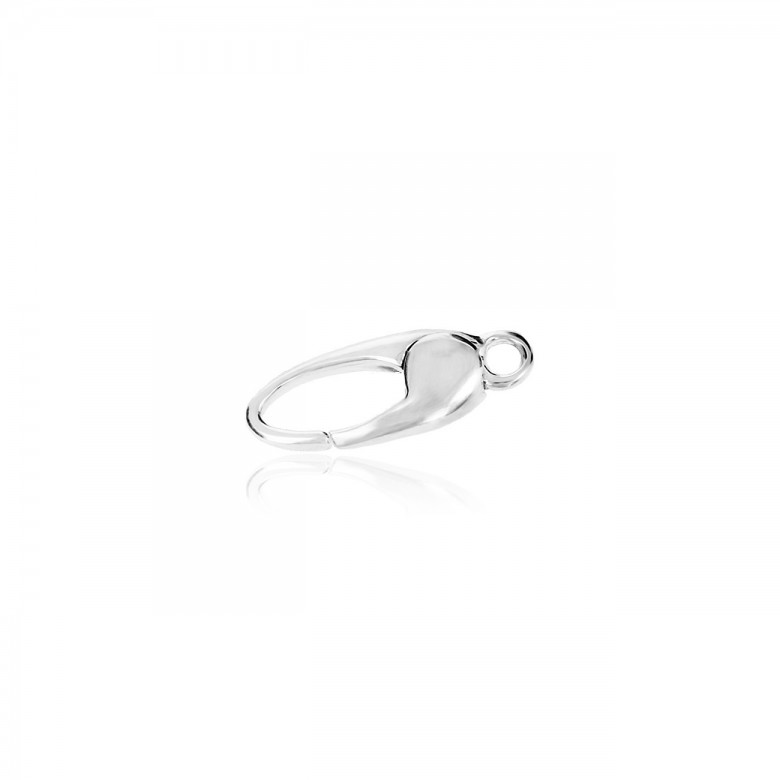 DROP CASTED CLASP WITHOUT LEVER IN WHITE GOLD WITH RHODIUM TREATMENT 14 KT