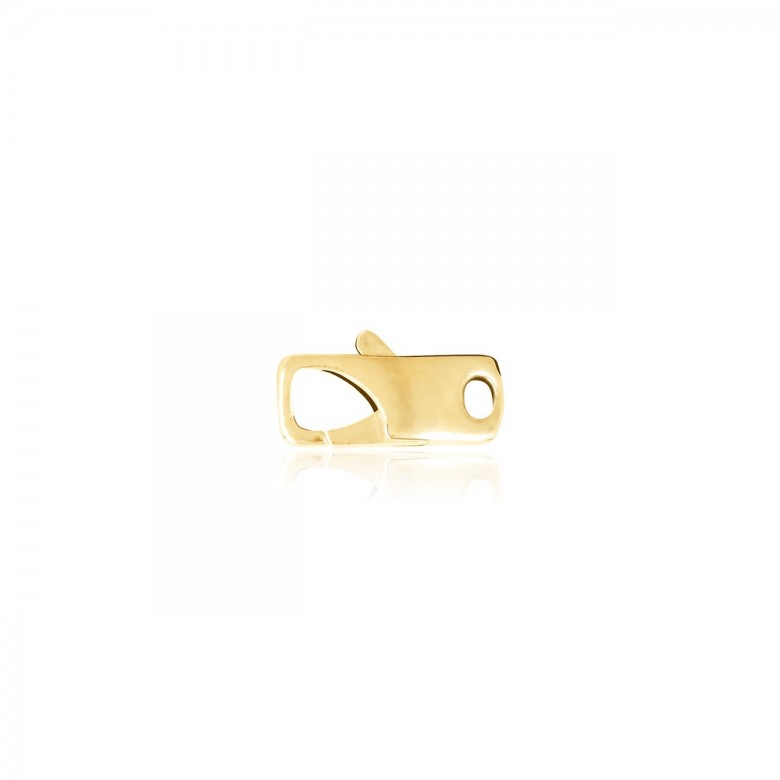 RECTANGULAR CASTED CLASP IN YELLOW GOLD 18 KT