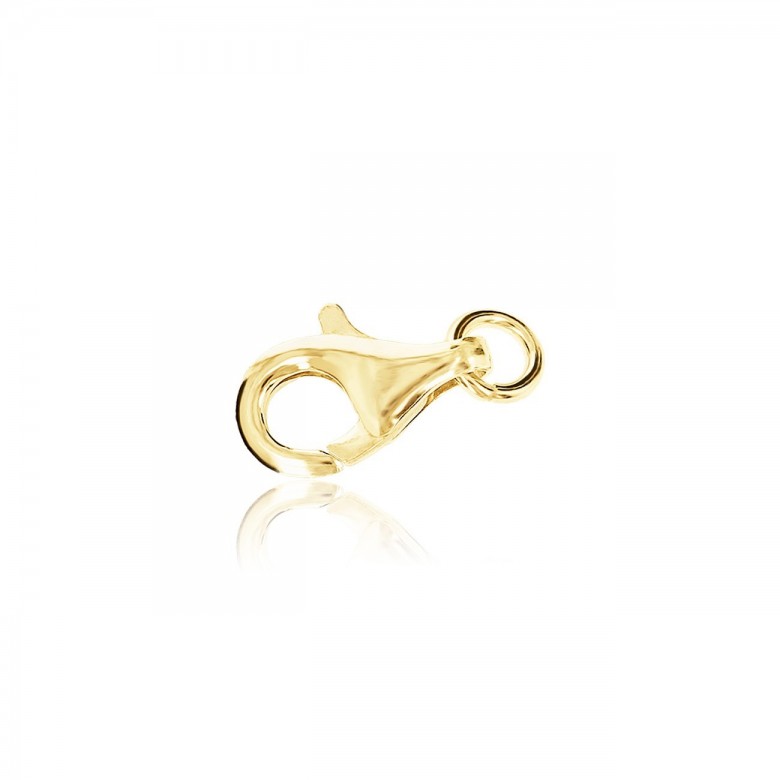CHIUSURA PAPPAGALLO STAMPATA IN ORO GIALLO 18 KT
