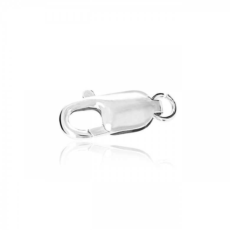 CHIUSURA ARAGOSTA STAMPATA IN ORO BIANCO RODIATO 18 KT
