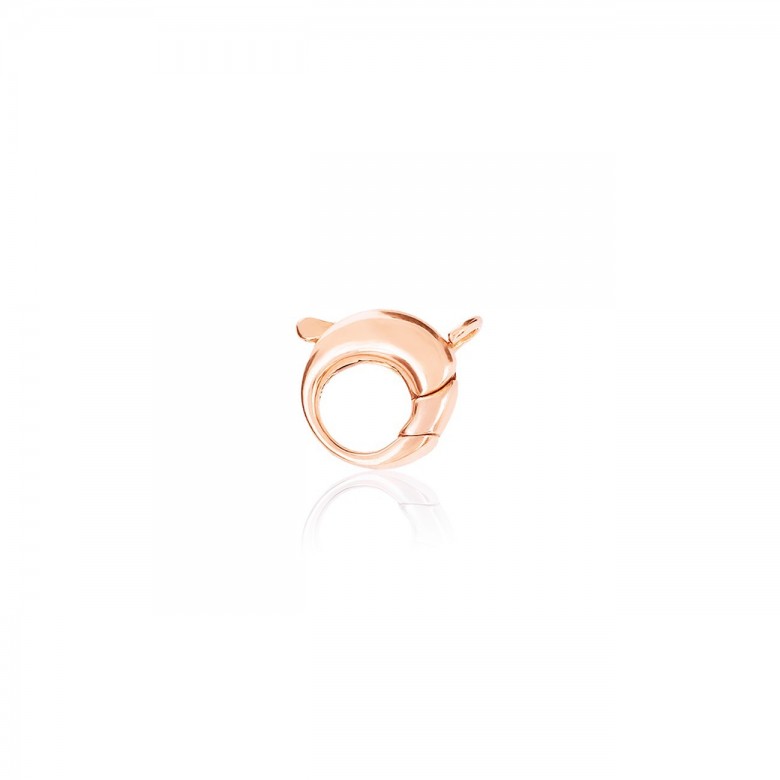 SMOOTH ROUND CASTED CLASP IN RED GOLD 18 KT