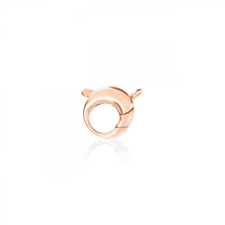 SMOOTH ROUND CASTED CLASP IN RED GOLD 9 KT