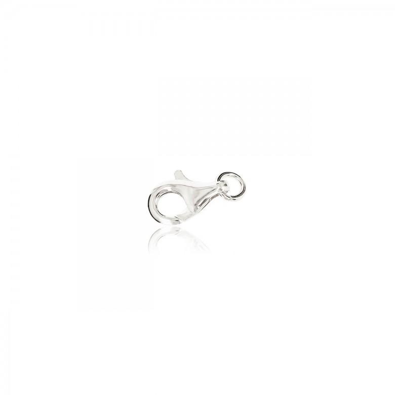 CHIUSURA PAPPAGALLO STAMPATA IN ORO BIANCO 9 KT