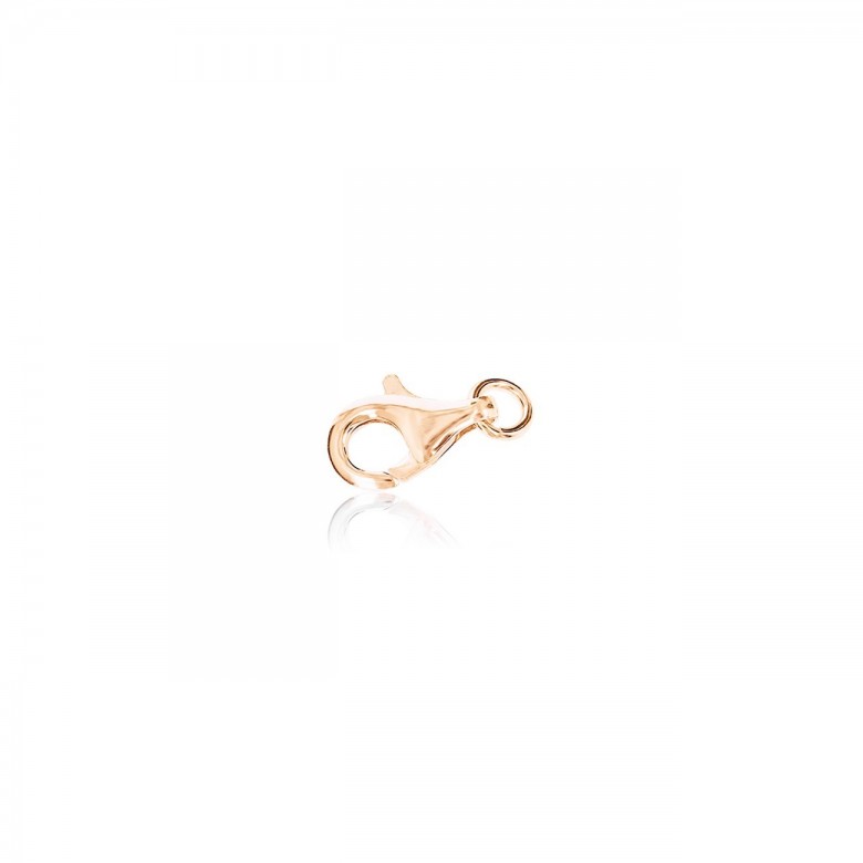 CHIUSURA PAPPAGALLO STAMPATA IN ORO ROSSO 14 KT