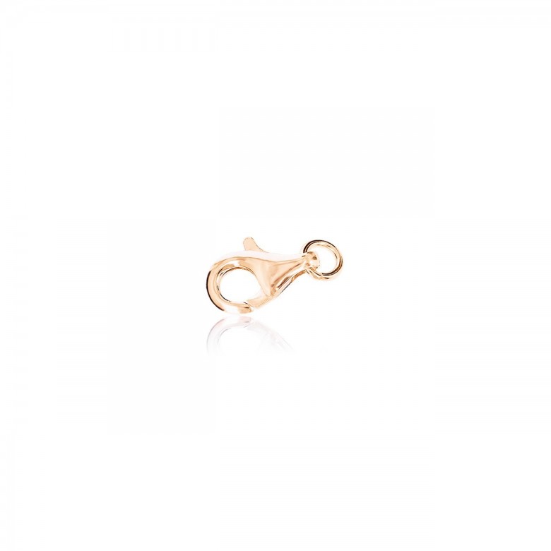 CHIUSURA PAPPAGALLO STAMPATA IN ORO ROSSO 9 KT