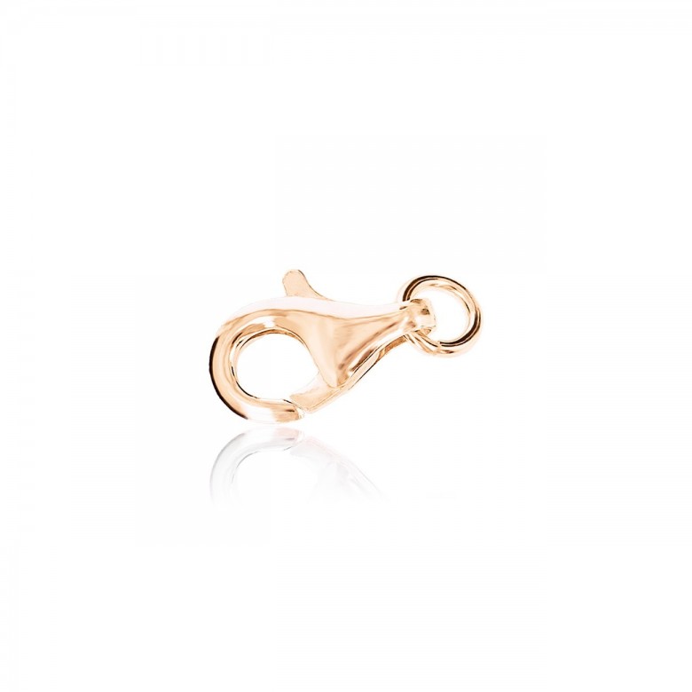 CHIUSURA PAPPAGALLO STAMPATA IN ORO ROSSO 9 KT