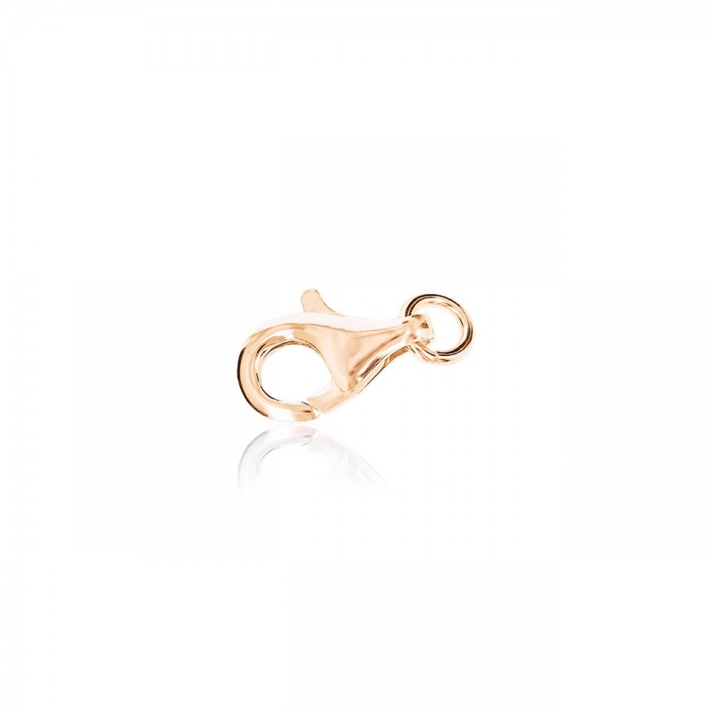 CHIUSURA PAPPAGALLO STAMPATA IN ORO ROSSO 14 KT