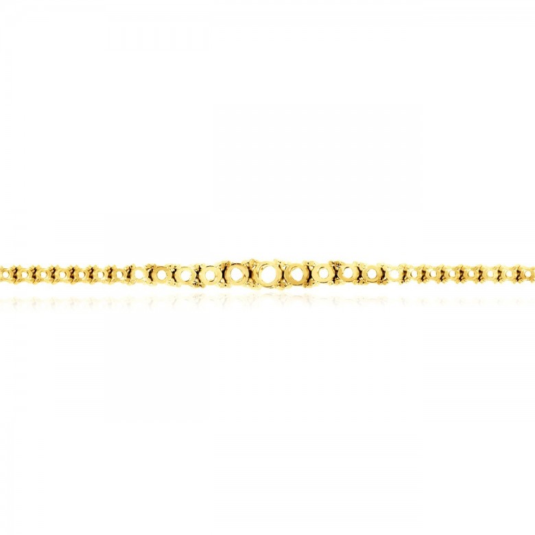 BRACCIALE TENNIS A SCALARE IN ORO GIALLO 18 KT