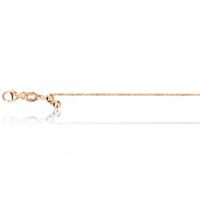 FINISHED CABLE CHAIN IN RED GOLD 18 KT