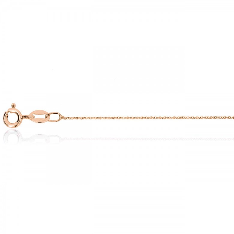 FINISHED CABLE CHAIN IN RED GOLD 18 KT