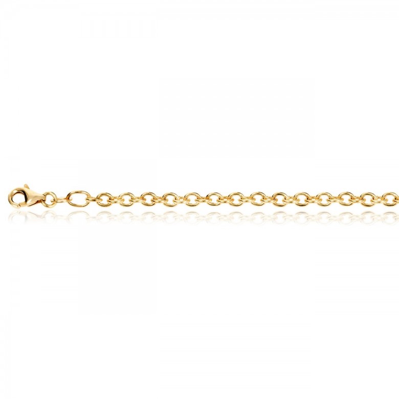 FINISHED CABLE CHAIN IN YELLOW GOLD 18 KT