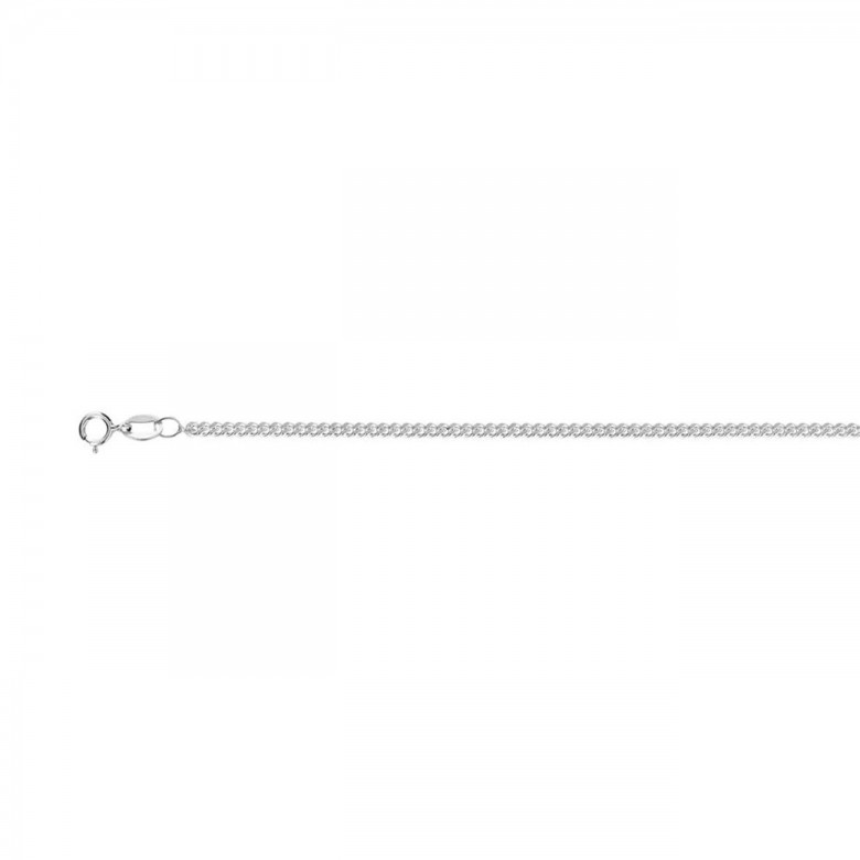 FINISHED SUPER-LIGHT CABLE CHAIN IN WHITE GOLD 18 KT