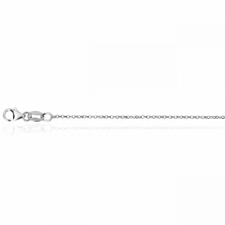 FINISHED D-CUT ROLO' CHAIN IN WHITE GOLD WITH RHODIUM TREATMENT 18 KT