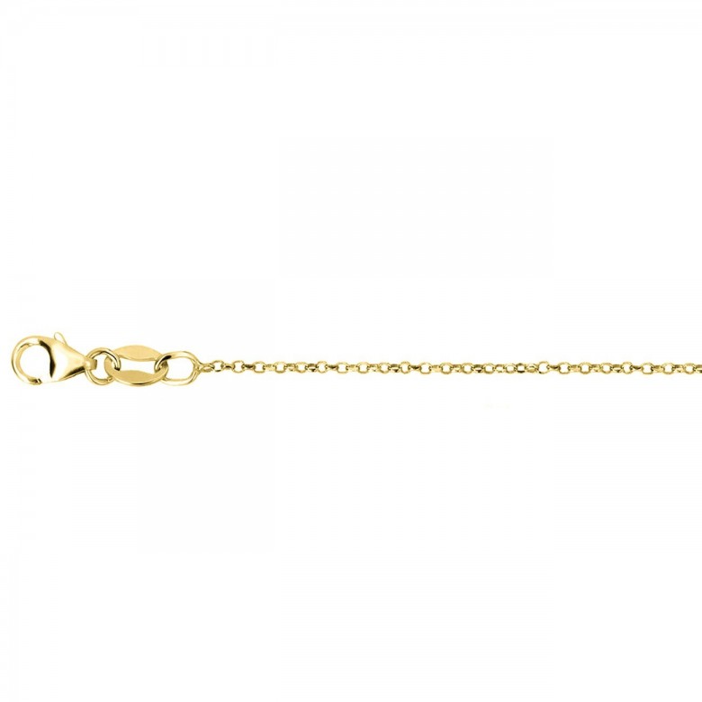 FINISHED D-CUT ROLO' CHAIN IN YELLOW GOLD 18 KT