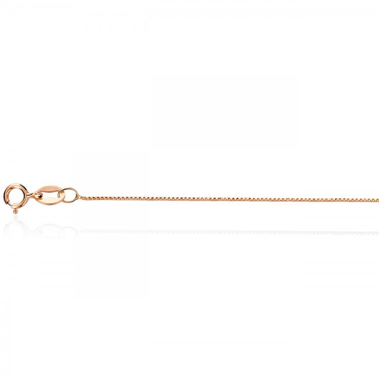 FINISHED D-CUT BOX CHAIN IN RED GOLD 18 KT