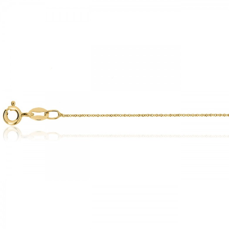 FINISHED CABLE CHAIN IN YELLOW GOLD 18 KT