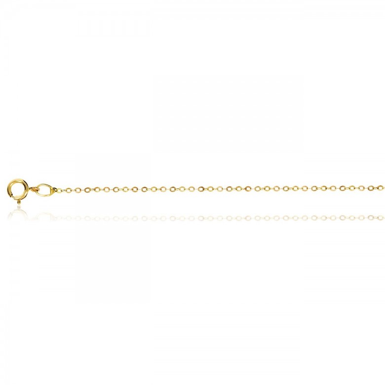 FINISHED SUPER-LIGHT CABLE CHAIN IN YELLOW GOLD 18 KT