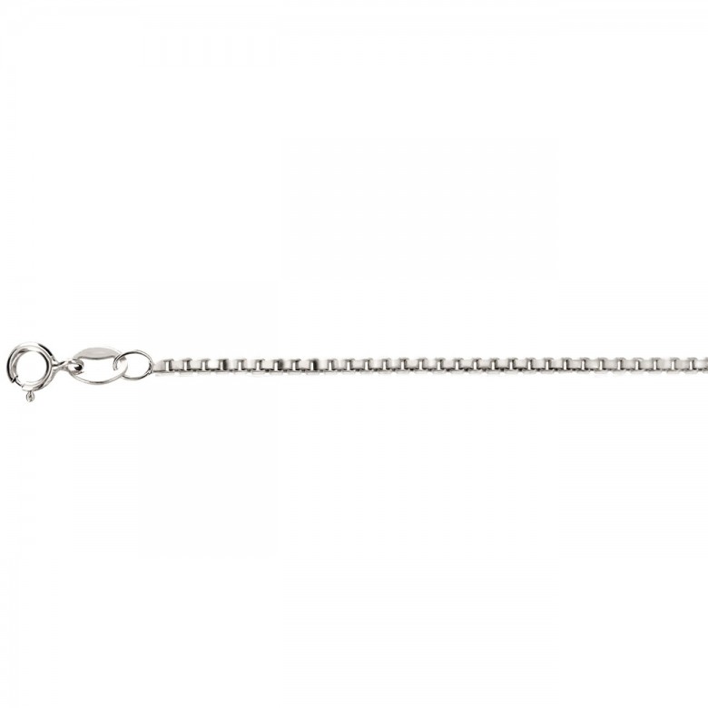 FINISHED D-CUT BOX CHAIN IN SILVER 925 RHODIUM PLATED