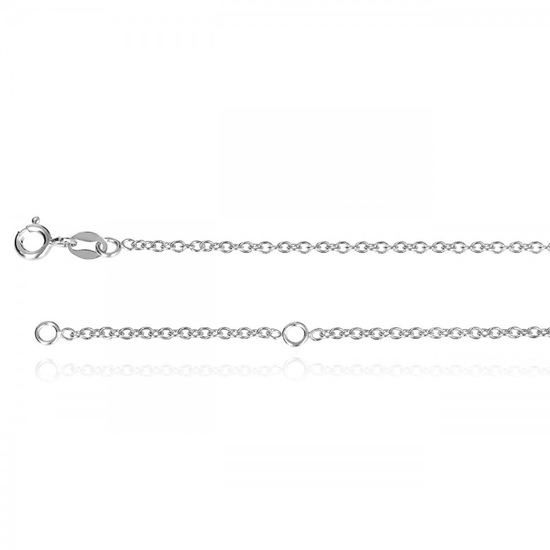 FINISHED CABLE CHAIN WITH RHODIUM TREATMENT 18 KT