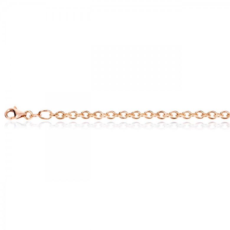 FINISHED CABLE CHAIN IN RED GOLD 18 KT