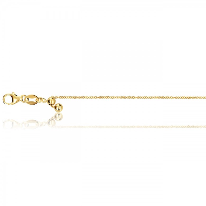 FINISHED CABLE CHAIN IN YELLOW GOLD 18 KT