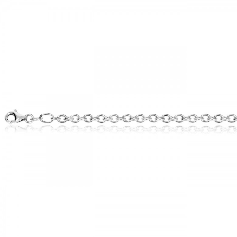 FINISHED CABLE CHAIN IN RHODIUM SILVER 925