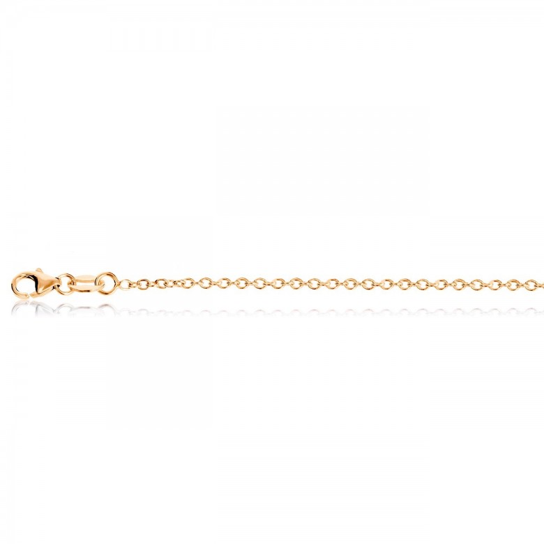 FINISHED CABLE CHAIN IN RED GOLD 18 KT