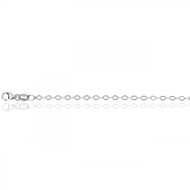 FINISHED ROLO'CHAIN IN WHITE GOLD WITH RHODIUM TREATMENT 18 KT