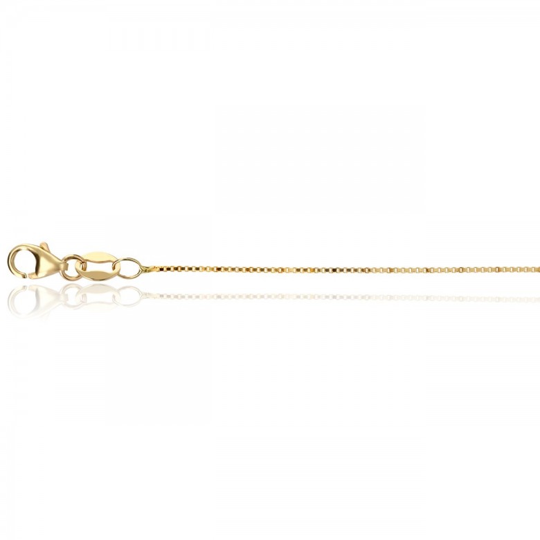 FINISHED D-CUT BOX CHAIN IN YELLOW GOLD 18 KT