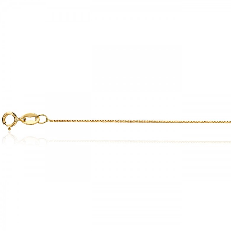 FINISHED D-CUT BOX CHAIN IN YELLOW GOLD 18 KT
