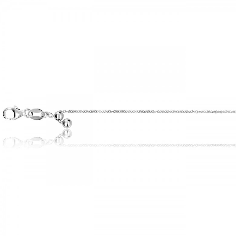 FINISHED CABLE CHAIN WITH RHODIUM TREATMENT 18 KT