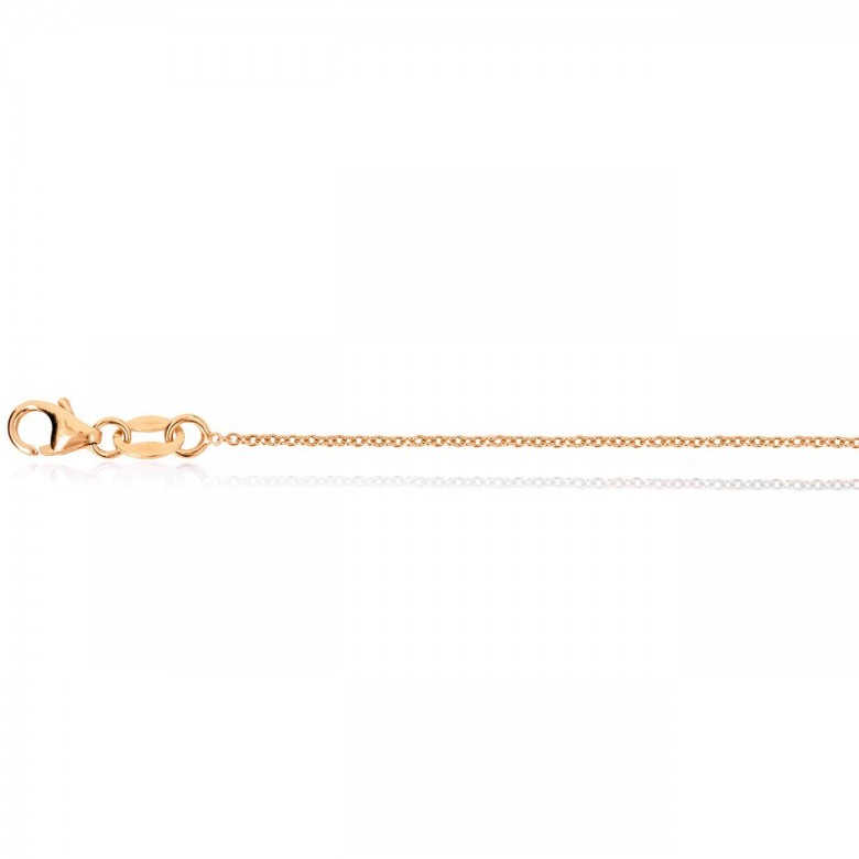 FINISHED CABLE CHAIN IN RED GOLD 18 KT